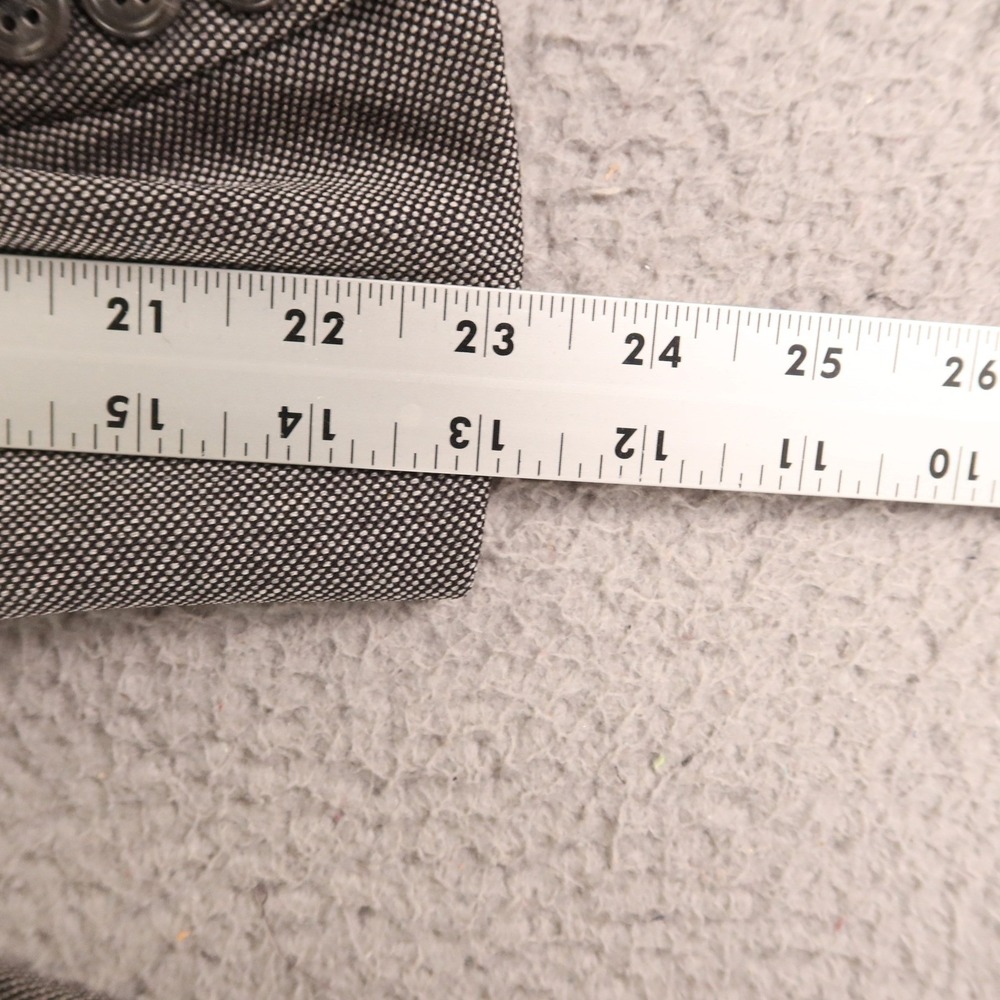 Corneliani Suit L 44R Gray Birdseye Check 100% Wool Made in Italy Pleated 36x30 - Picture 15 of 16